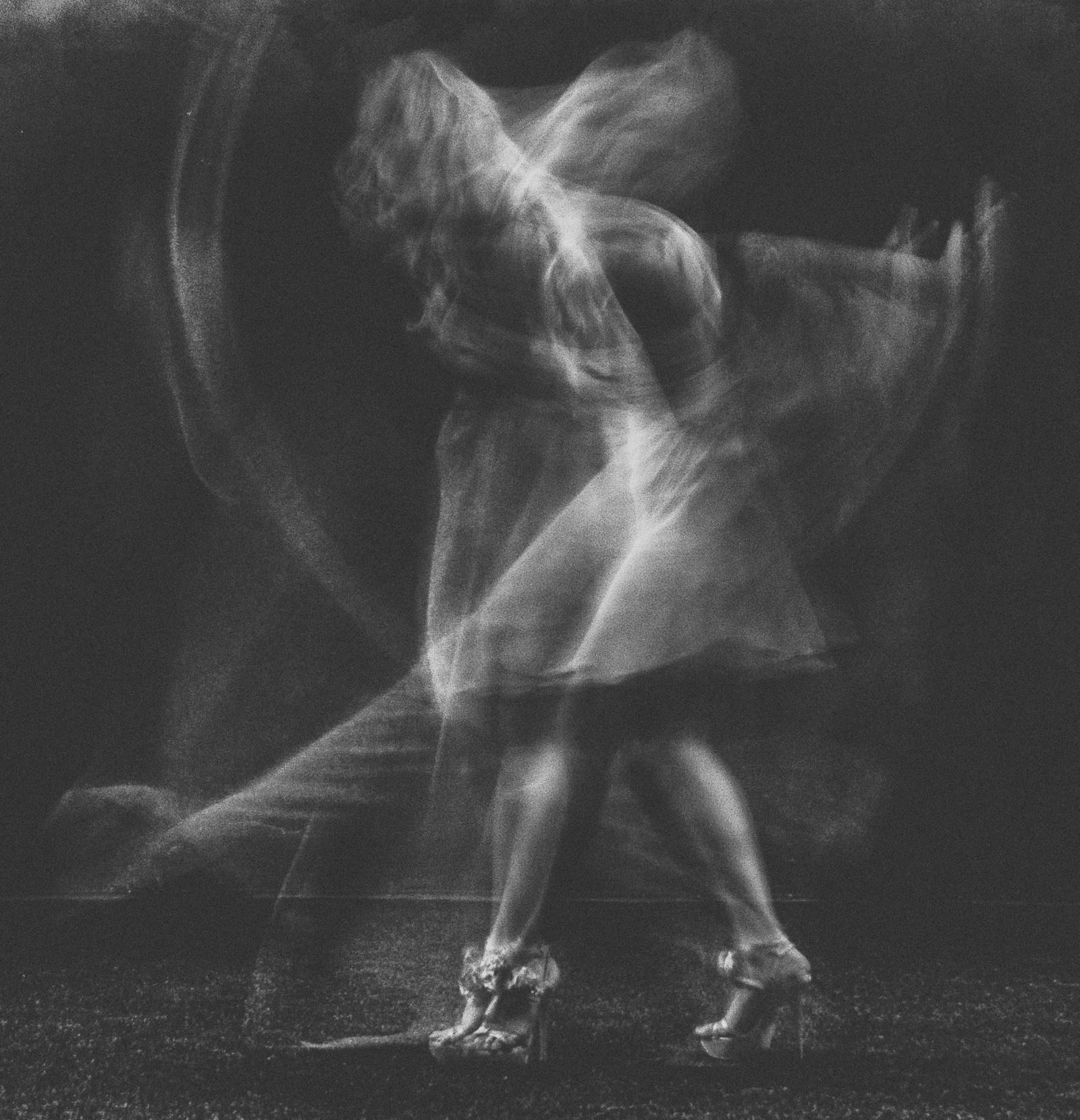 Multiple-exposure study of a dancer in motion.