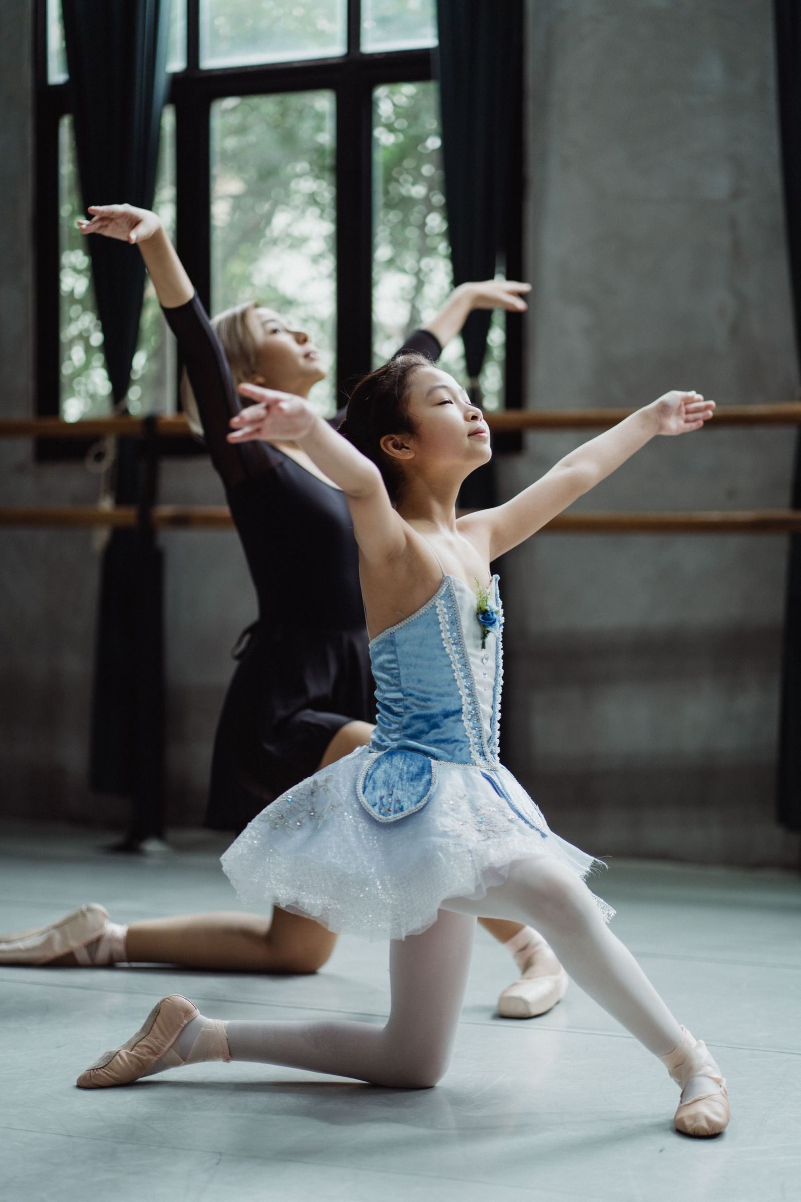 Dancer working at the barre.
